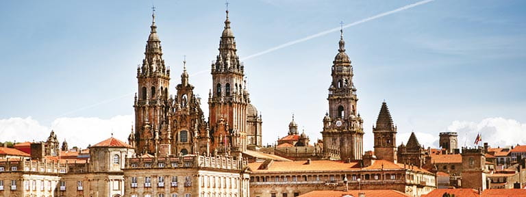 The cathedral in Santiago de Compostela, Spain